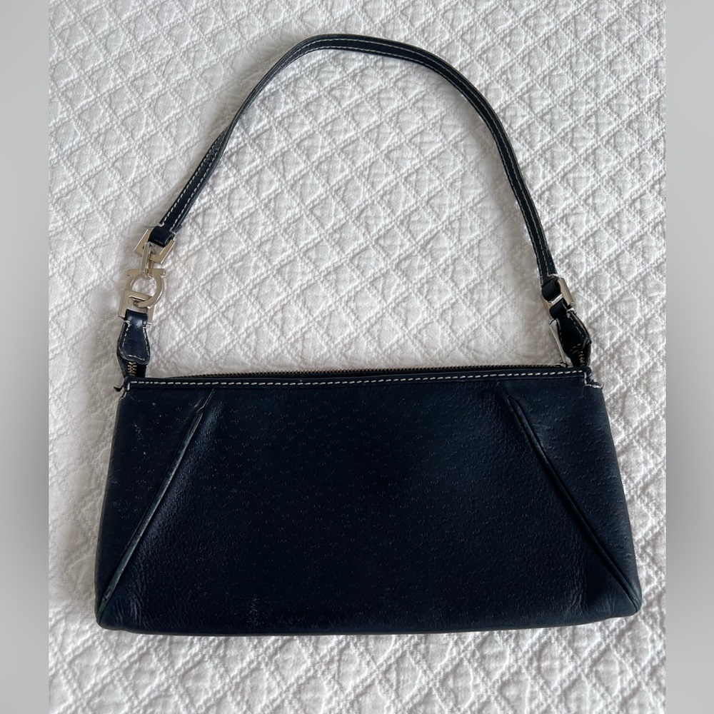 Salvatore Ferragamo Black Leather Shoulder Bag